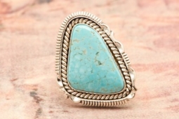 High Grade Kingman Turquoise Ring by Artie Yellowhorse